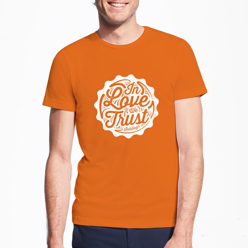 T-shirt orange solidays in love T-shirt orange solidays in love