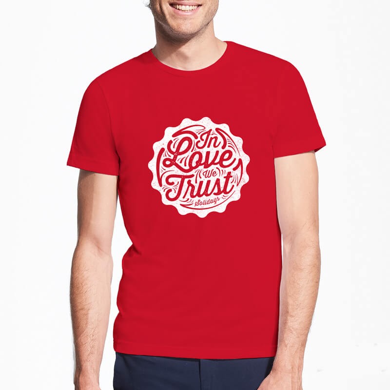 In Love We Trust Rouge Solidays Tee-shirt In Love We Trust Rouge Solidays Tee-shirt