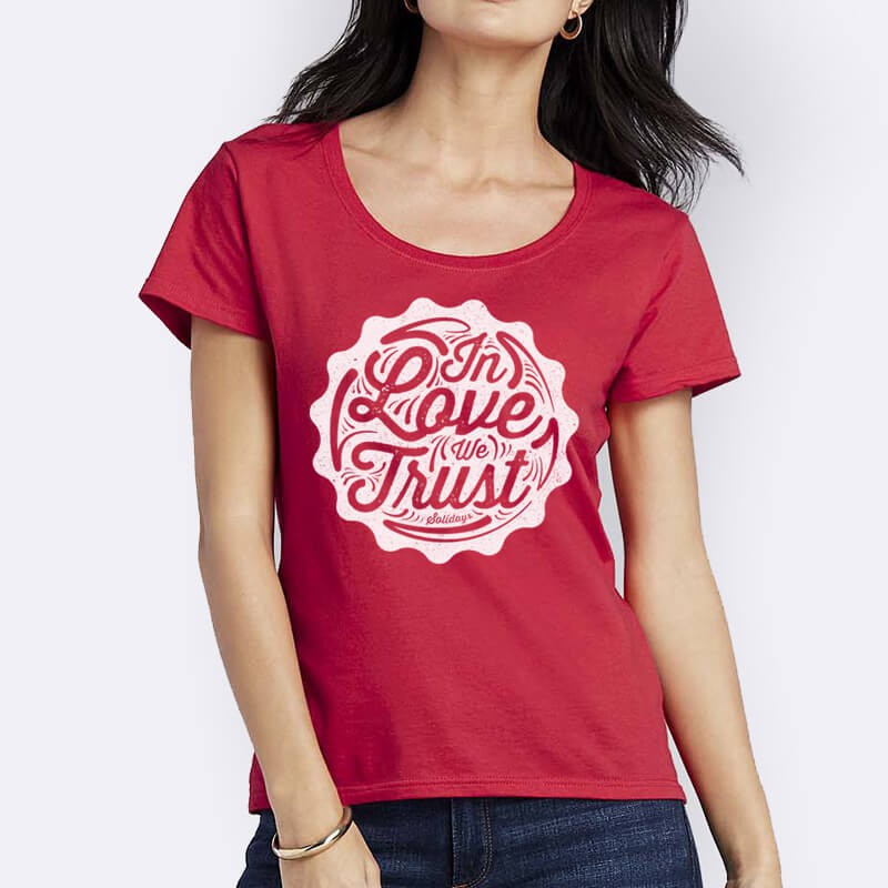 T-Shirt In love We Trust Rouge T-Shirt In love We Trust Rouge