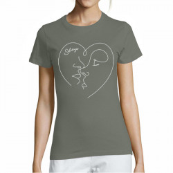 T-shirt Slim Heartline Kaki