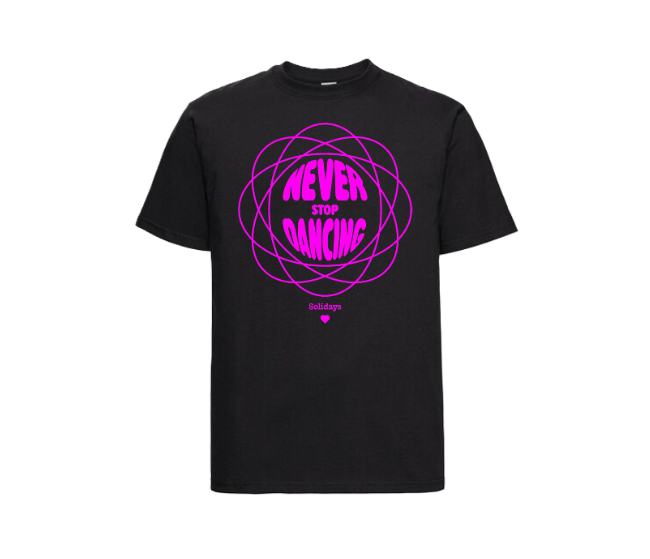 T-shirt Noir Never Stop Dancing