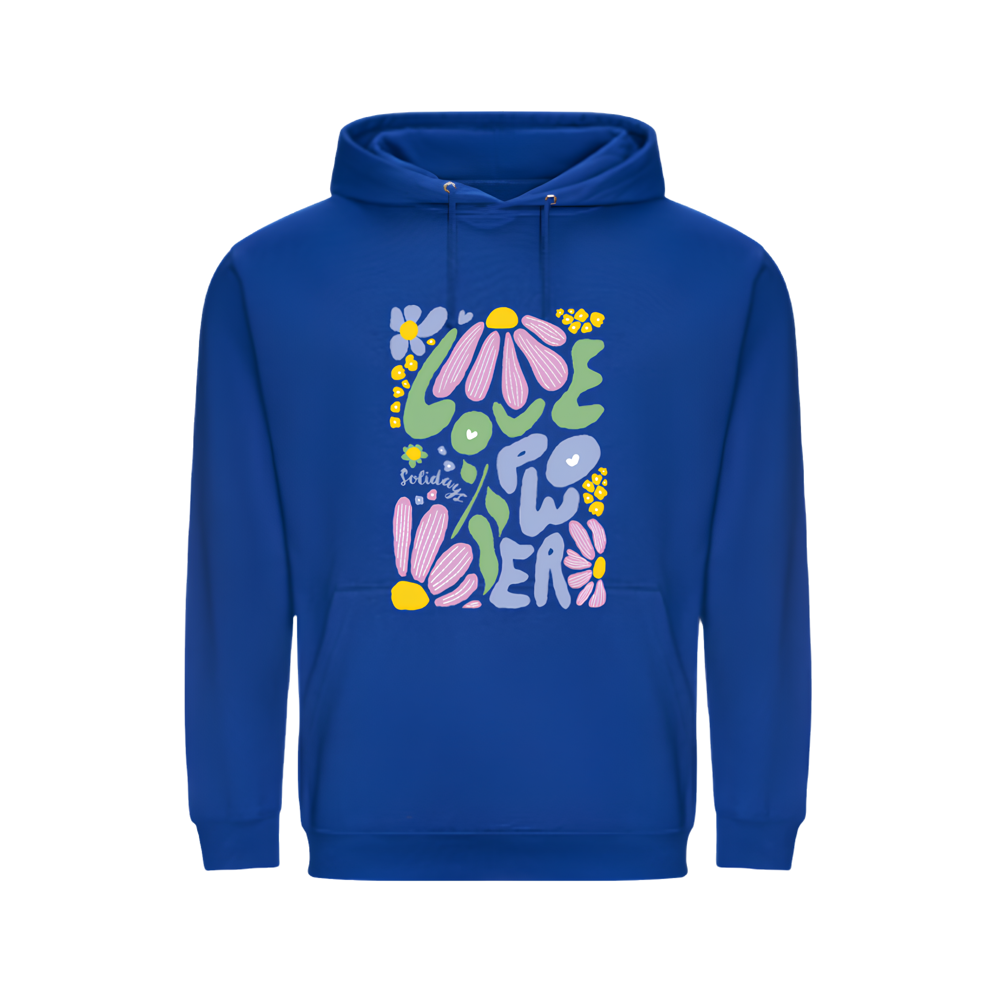 Sweat à Capuche Bleu Royal Love Power