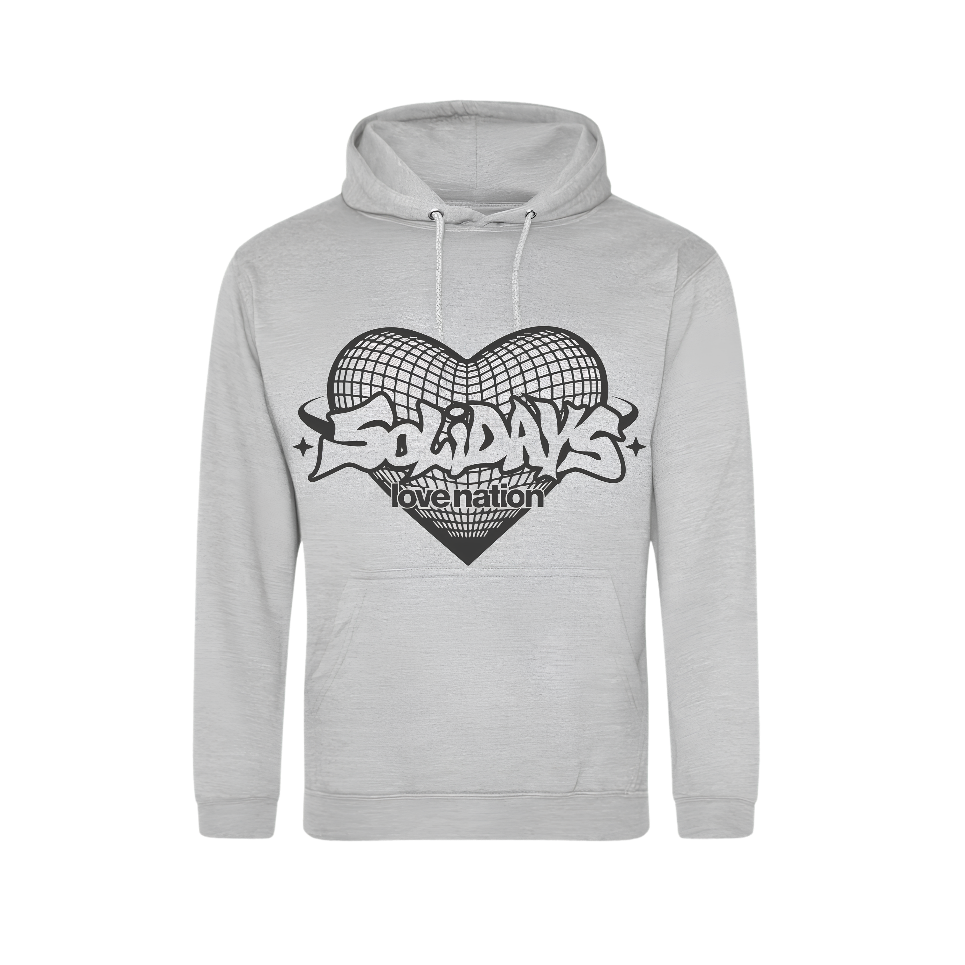 Sweat à Capuche Gris Love Nation