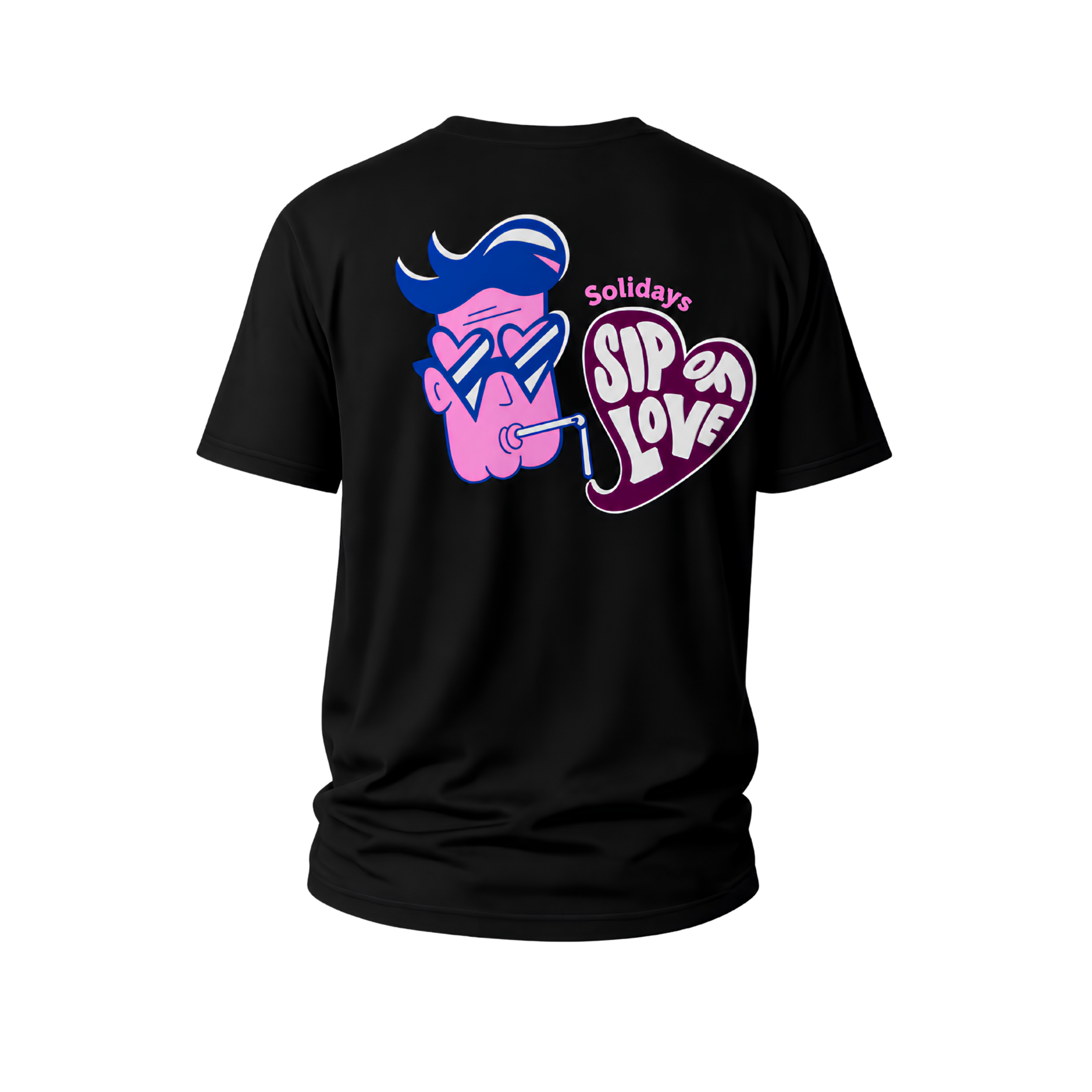T-shirt Noir Sip Of Love