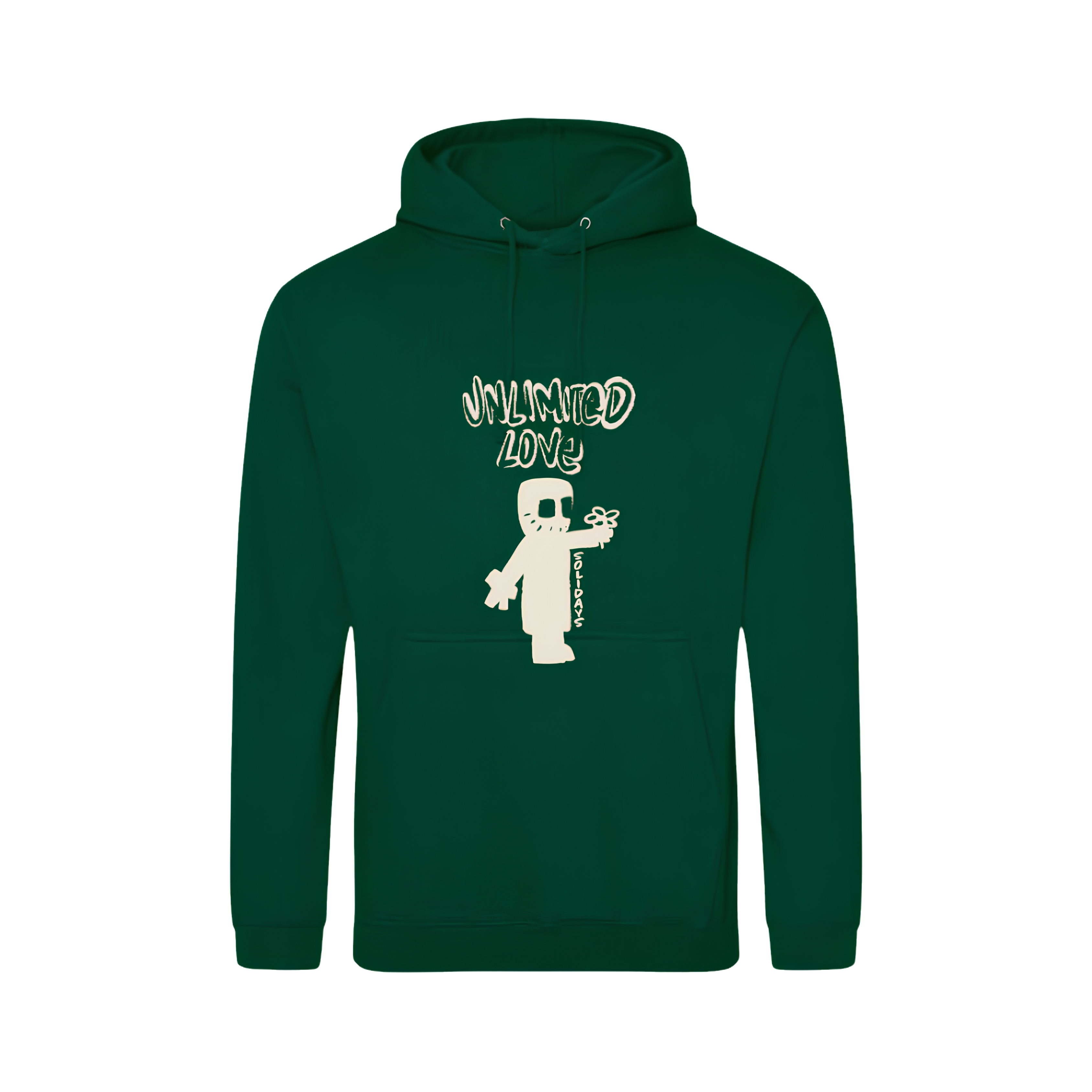 Sweat à Capuche Vert Unlimited Love