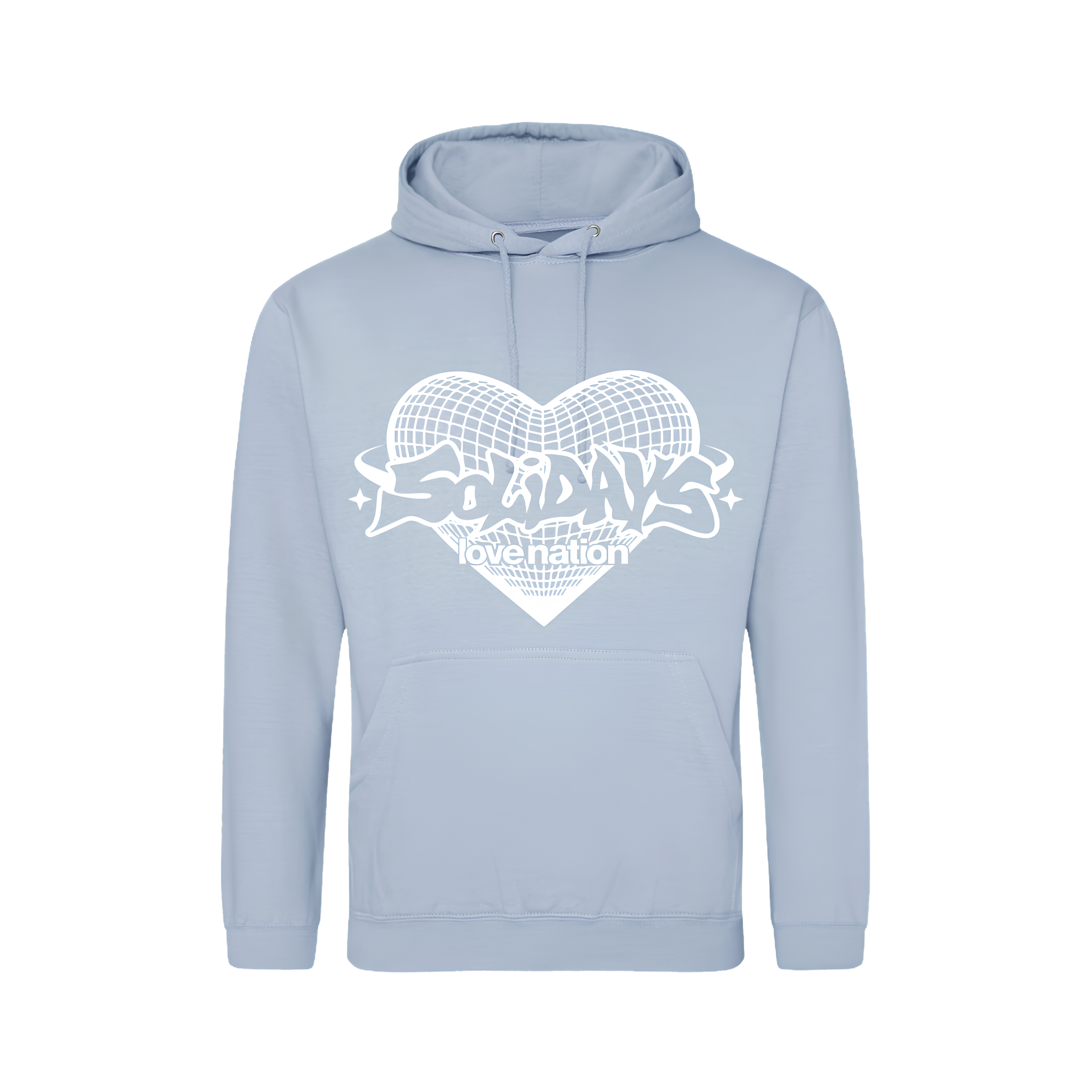 Sweat à Capuche Bleu Ciel Love Nation