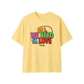 T-shirt Jaune Pâle All We Need Is Love
