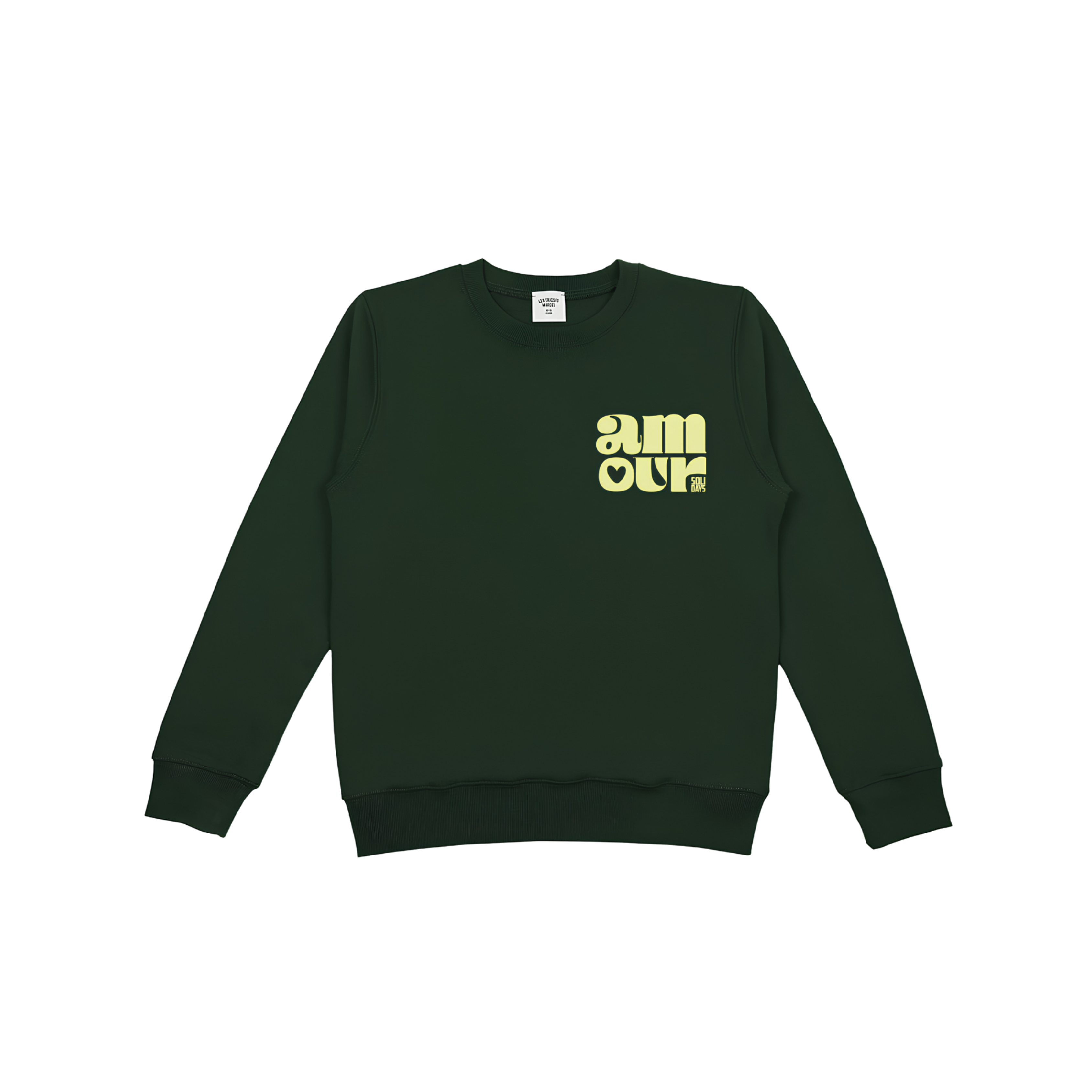 Sweat à Capuche Vert Petit Amour
