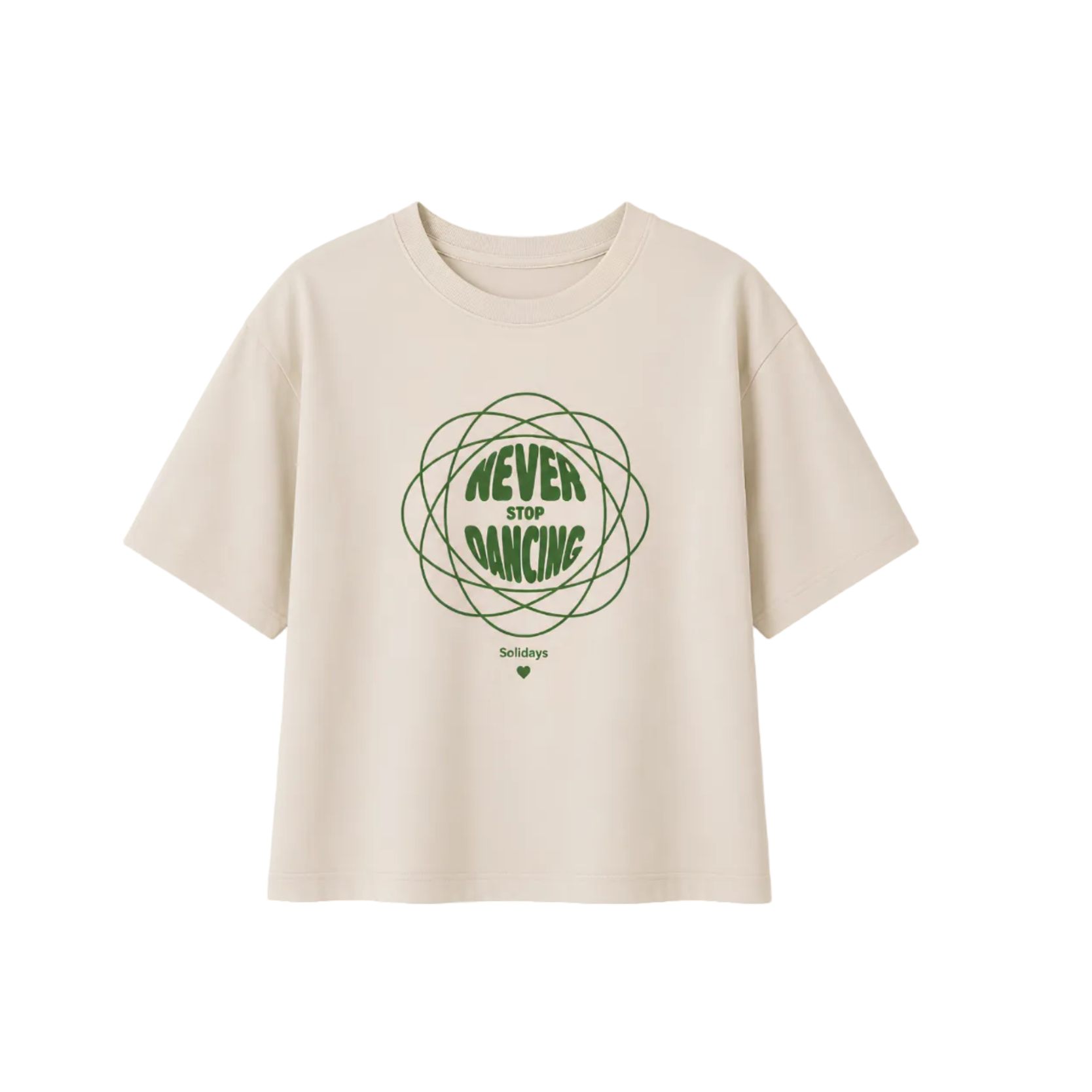 T-shirt Beige Never Stop Dancing