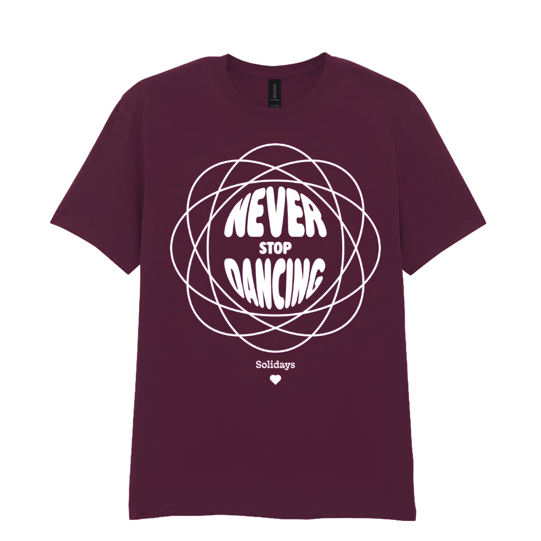 T-shirt Bordeaux Never Stop Dancing